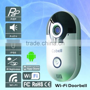2015 ABS Plastic Smart Wifi P2P Doorphone Supports Unlock Remotely for Home Security
