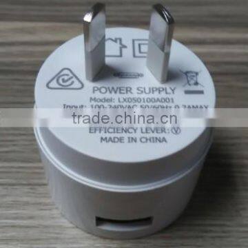 5v 1a single usb wall charger for mobile phone