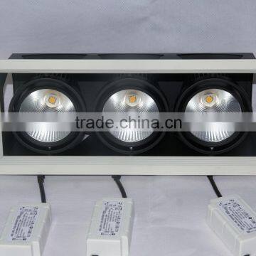 3X18W Adjustable Grille LED Ceiling Downlight COB with CE&RoHS