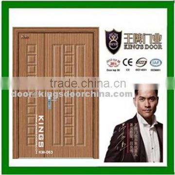 Pvc coated wooden entrance doors