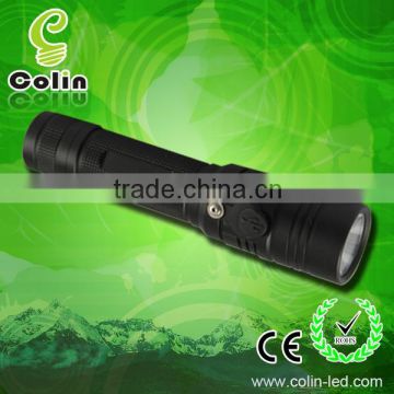 850Lm powerful aluminum super bright police led flashlight with 18650 Rechargeable Lithium battery /2XCR123A