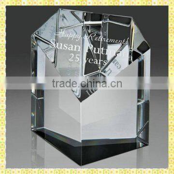 High Quality Cant Engravable Clear Crystal Trophies For Party Decoration Gifts