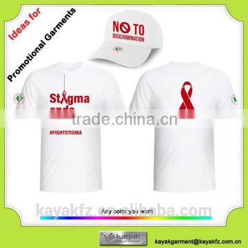 Custom t shirt and cap for promotion