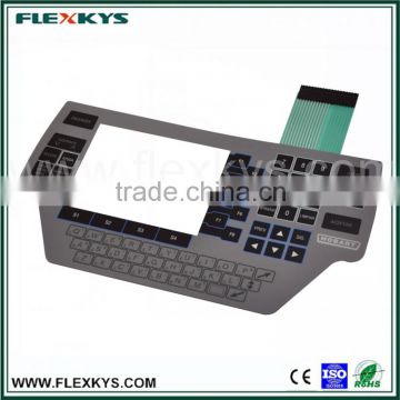 Flat keys non-tactile feedback 2.54mm female connector membrane switch
