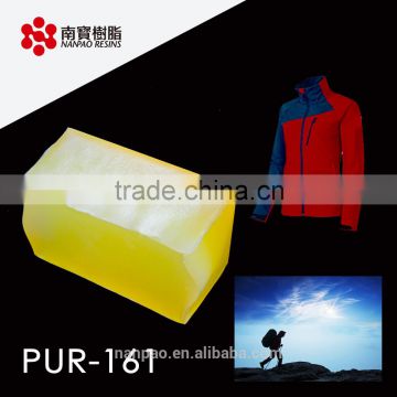 NANPAO Light Yellow Transparent Roller coating PUR Glue For Textile application