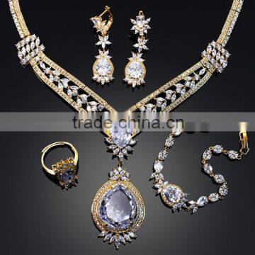 italian 18k gold plated fashion jewelry set