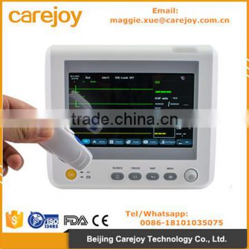 Handheld 7 inch 6 parameter Patient Monitor ECG NIBP SPO2 Capnography optional printer