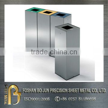 Custom large trash cabinet stainless steel bin