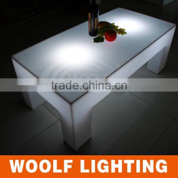 Sharp Domestic Practical and Fashionable Illuminated LED Rectangle Dinner Table Coffee Table
