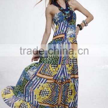 Women Boho Sleeveless Maxi Dress