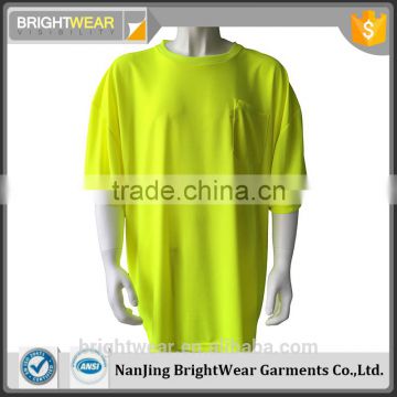Mens Hi Vis reflective short sleeve birdeye fabric high visibility t-shirt