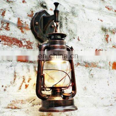 Vintage Lantern Style Wall Mount Lamp Decorative Edison Loft Wall Lamp