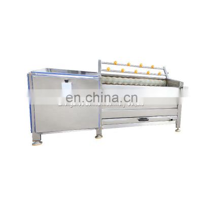 high speed production line of fruit and vegetable roller washing machine potato cleaning peeling machine