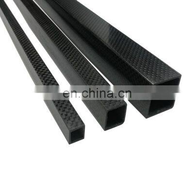 4pcs 3K full carbon fiber square tube high strength length 500mm OD 10mm 15mm 20mm 22mm 25mm 30mm Glossy Surface 3.8