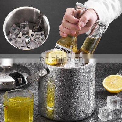 Top Selling Stainless Steel Double Walled Ice Bucket for Wine with Lid