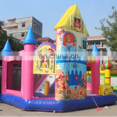 Princess theme inflatable jumpers commercial bouncer bounce slide inflatable bouncer castle for parties