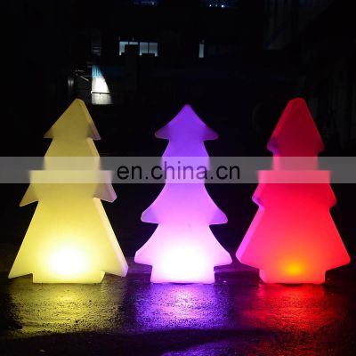Christmas lamp /Christmas lights decoration holiday rechargeable PE plastic led tree star snow led decor light
