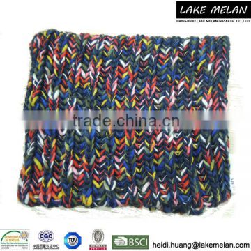 Hot Selling Acrylic Knitted Infinity Scarf(Snood) In Multicolor For Lady
