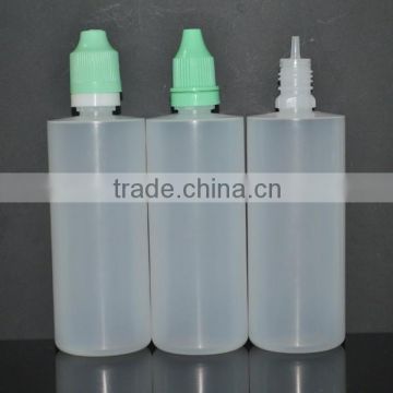 Whosale 100ml dropper bottle with childproof cap with tamperproof ring needle tip dropper bottles