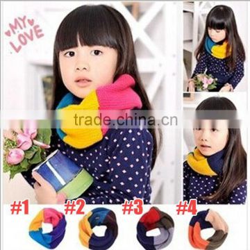 Korea Fashion Colorful Circle Loop Girl Winter Knitted Scarf