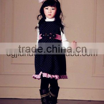 2012 fashion girl winter clothes with Lotus leaf edge
