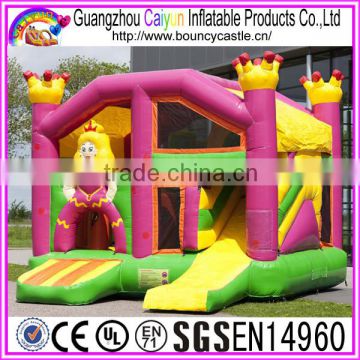Pink Inflatable Jumping Castle For Amusement Kids