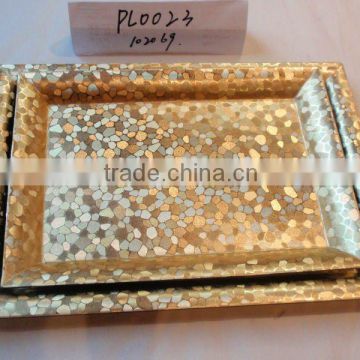 PP plastic plate with leather