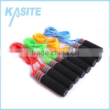 5.5mm*2.7M hot sale PVC rope jumping ,PP handle with coloful foam