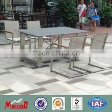plastic wood table setstainless steel dinning set