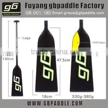 IDBF Approved Oval /Round Shaft 100% Carbon Dragon Boat Paddling from China for sale