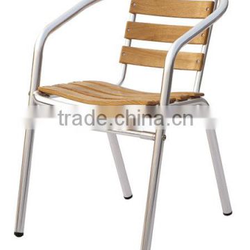 Portable design outdoor aluminum wooden chair for natural leisure