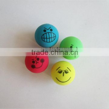 Wholesale funny faces balls, rubber bouncy balls for kids