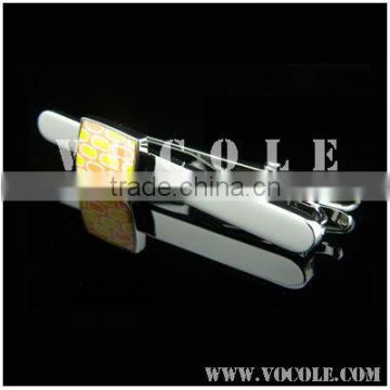 modern decorative stripe jewelry business tie clip/tie bar/tie pin