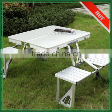 Wholesale Aluminum Outdoor Dinner Portable Camping Folding 4 Chairs Table Set