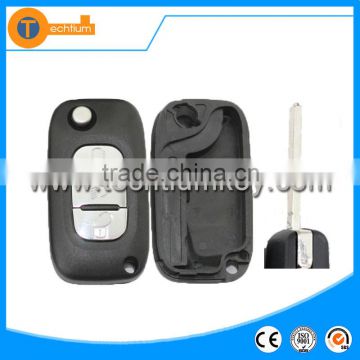 Replacement refit Modified folding flip car key cover with 307 blade remote key shell for Peugeot 307