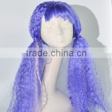 Purple Remy Afro curls synthetic crazy and funny wig N305