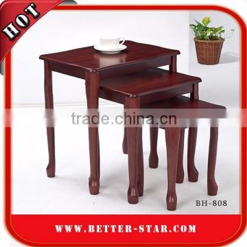 Living Room Nesting Wood End Table, Wood Side Table, Wood Tea Table