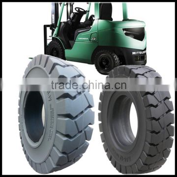 good price mitsubishi forklift parts solid airless tire 28x9-15 with gray or black color