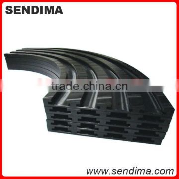 HONGBAO ultra slider wear resistant uhmwpe plastic guide rail / green wear resistant upe chain guide