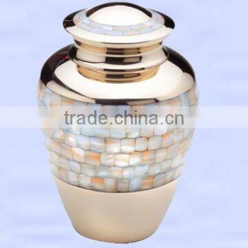 New look Mother of Pearl made Cremation Urn, Urn for cremation