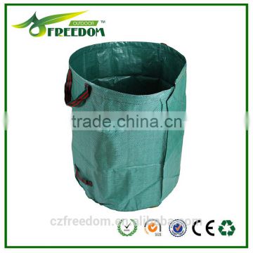 Durable big green garbage bag for outdoor use