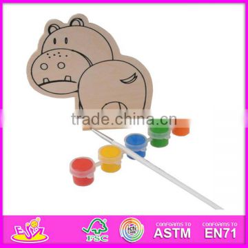 2015 New play paint toy kids toy, Cheap DIY wooden toy children paint toy,Educational toy wooden paint baby toy W03A053
