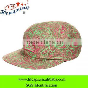 Floral custom 5 panel hat fashion custom 5 panel cap hat