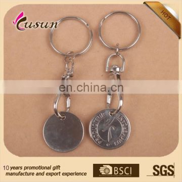 Promotional Low Price Colorful Coin Holder Key ring with custom logo