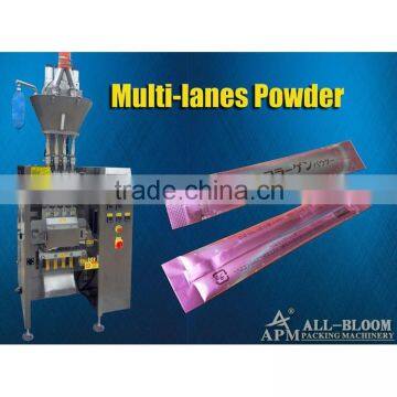 Multi-lane coffee powder stick bag packing machine