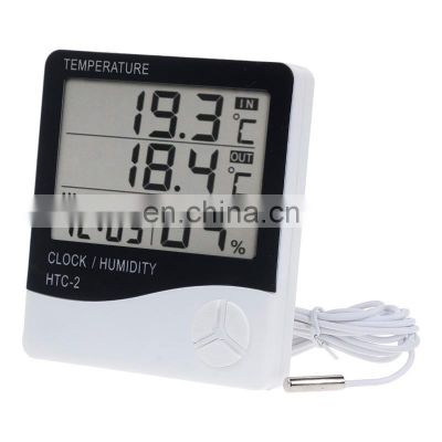 HTC-2 Digital LCD Thermometer Hygrometer Electronic Temperature Humidity Meter Weather Station Indoor Outdoor Tester