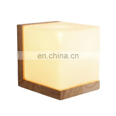 Japanese style solid wood modern minimalist creative bedside wall lamps for decoration