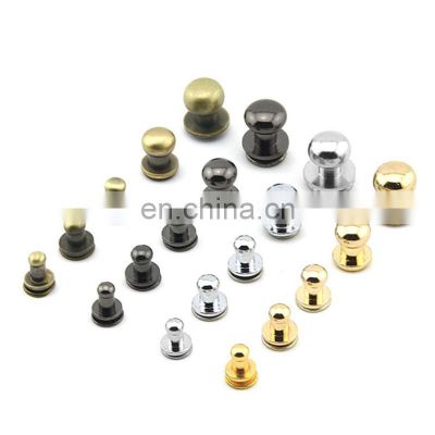 Round head screwback screw rivet brass button studs brass for leather/Pacifier Nail