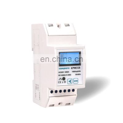Real time energy monitoring smart remote control din rail single phase prepaid electric meter