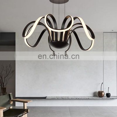 HUAYI Hot Product Modern Style Home Living Room Decoration Iron Hanging LED Pendant Light